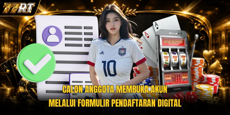 Calon anggota membuka akun melalui formulir pendaftaran digital
