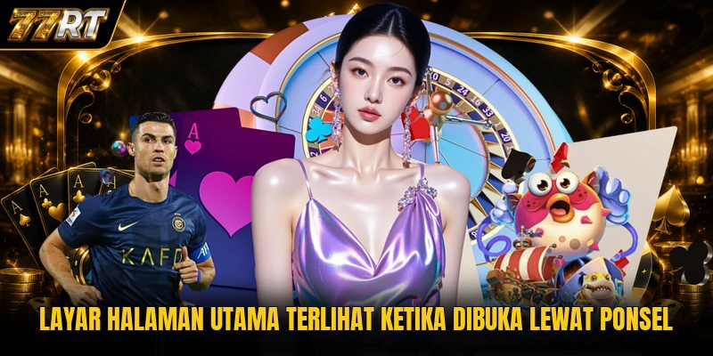 Layar halaman utama terlihat ketika dibuka lewat ponsel