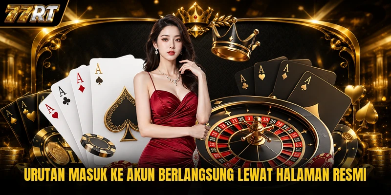 Urutan masuk ke akun berlangsung lewat halaman resmi